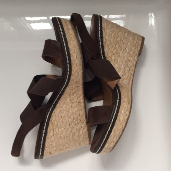 Franco Sarto brown wedge with rope heel - Picture 2 of 5